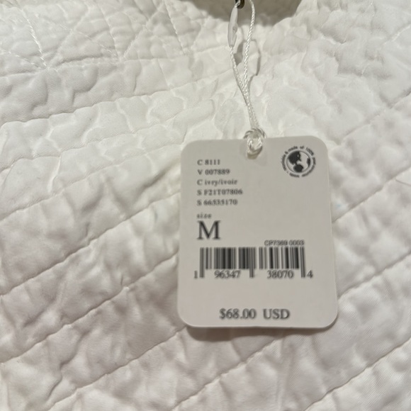 NWT Free People Crop Top with Puffed Sleeves in Ivory size medium - Picture 3 of 3